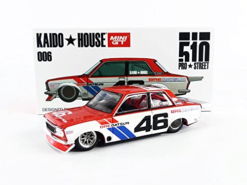 TSM Model Datsun 510 Pro Street Versión 2 #46 Rojo y Blanco miniatura 5