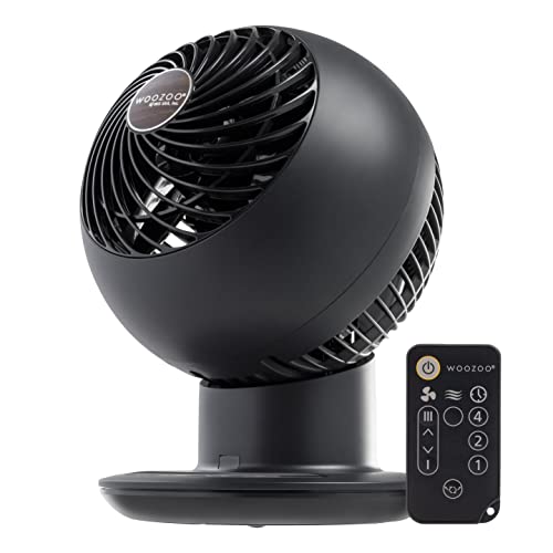 IRIS USA WOOZOO Oscillating Fan, Vortex Fan, Remote Equipped 4-in-1 Fan w/ Timer/ Multi Oscillation/ Air Circulator/ 5 Speed Settings, 82ft Max Air Distance, Medium, Matte Black