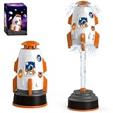 Hydro-Powered Elevating Rocket Sprinkler, High-Altitude Water Spray Device for Teens & Adults, Outdoor Summer Cooling & Recreational Water Feature - Orange