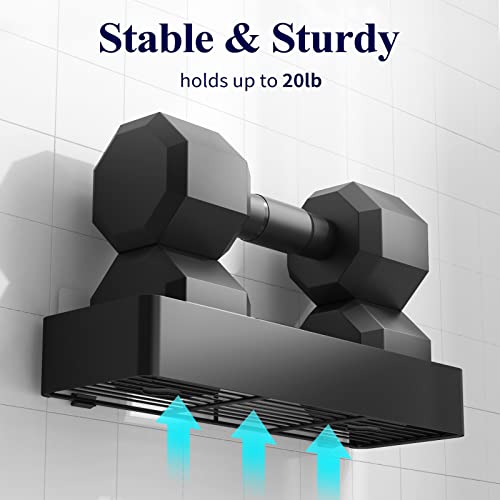 image for Kitsure Shower Caddy - 2 Pack with 2 Soap Holder, Rustproof Shower Org