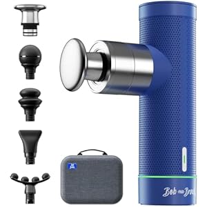 Bob and Brad A7 Mini Massagepistole, 11mm Hub & 18kg Kraft | Percussion-Massagegerät für Tiefengewebe, USB-C Schnellladung, 45dB Leise zur Muskelentlastung, Geschenke für Sportler. A7(Standa