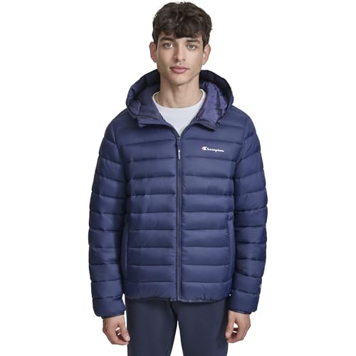 Chaqueta hombre Champion acolchada ligera con capucha para invierno y otoño