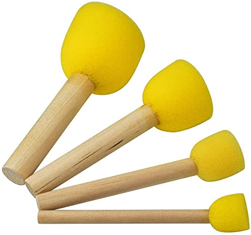 28-Pieces Assorted Size Round Sponges Brush Set, Paint Tools For Kids #TOP7
