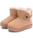Botas de Nieve para niños niñas Zapatos Invierno 2019 Botines Cómodos Calzado Piel Forradas Calientes Planas Casual Boots Antideslizante para Bebe niña Niño