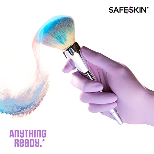 Safeskin Disposable Nitrile Gloves In Pop-N-Go* Pack - Light Duty - Medium Size, Powder Free, Food Safe, Cleaning - 50 Count #TOP3