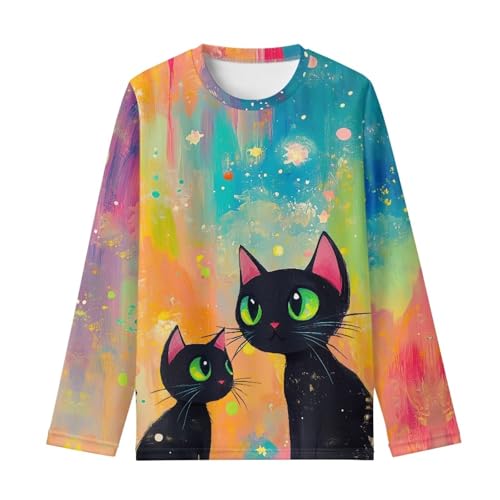 Image of Long Sleeve Shirts for Girls Winter Tops 3-16t Cartoon T Shirts for Fall Clothes