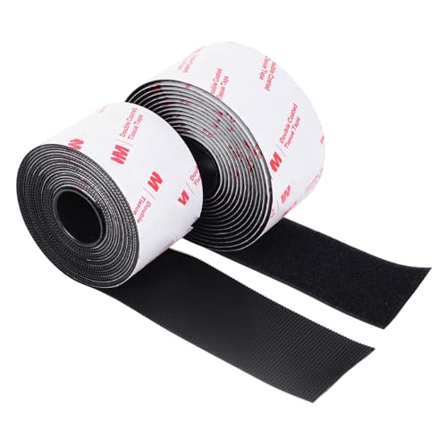 Image of Hook and Loop Tape 2in x 10ft, Heavy Duty Adhesion Strip, Slef Adhesive Interlocking Tape, Back Adhesive Mounting Strips, Reclosable Sticky Back Interlocking Nylon Picture Hanging Strips