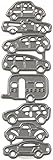 Marianne Design CR1418 Punch Die Voitures Matrice de Découpe Métal Gris 16 x 8 x 0,5 cm