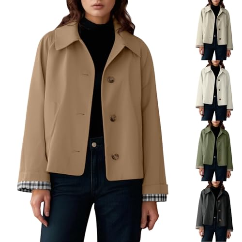 Veste décontractée légère à manches courtes et boutons discrets