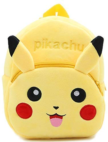 PCE Cute Kids Backpack Toddler Bag Plush Animal Cartoon Mini Travel Bag for Baby Girl Boy 1-6 Years picachu