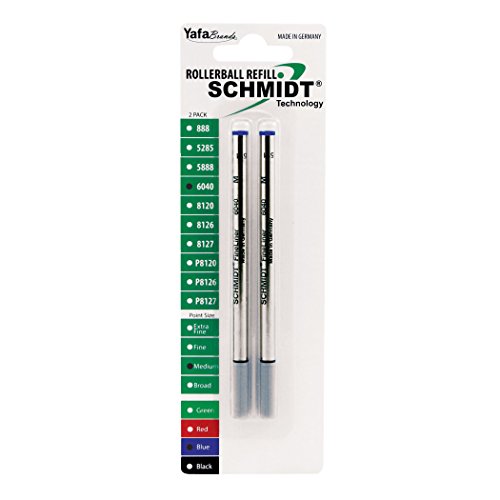 Stylos Schmidt 6040 à pointe fine avec recharges bleues 1,0 mm lot de 2