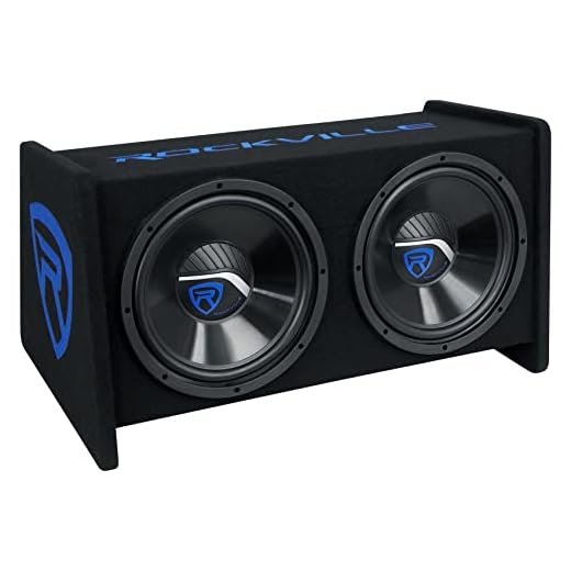 Rockville RV1212P Dual 12" 1200w Car Audio Subwoofers in Vented Sub Enclosure Box, Black