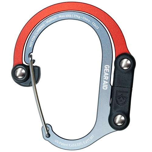 Image of GEAR AID HEROCLIP 360 Swivel Carabiner Gear Clip and Hook (Medium) for Camping, Backpack, Suitcases and Garage Organization