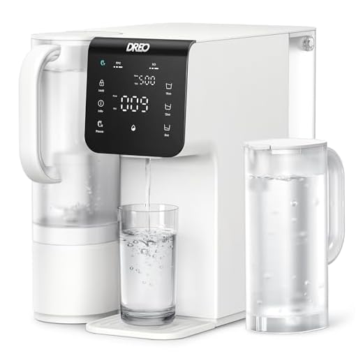 Filtro de água por osmose reversa Dreo, sistema de filtragem de água RO de 7 estágios, reduz TDS PFAS, 3:1 puro para drenar, purificador de água de bancada com grande display LED