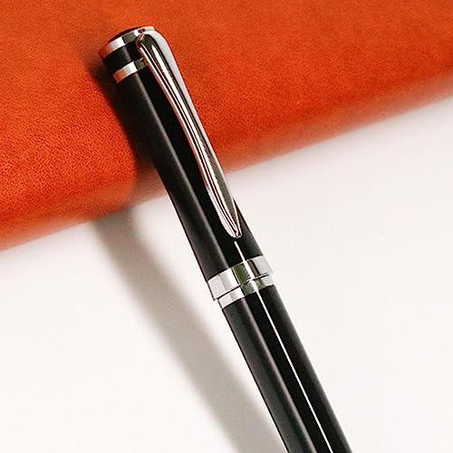 Pluma roller fina punta 0.5 mm tinta gel negra y dorada miniatura 4