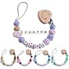 JONZIN Attache Tétine Personnalisée Bébé avec Noms,Attache Tetine ajustable,Cadeau Personnalisés de Naissance pour Filles Garçons Crèche Famille (Style 1)