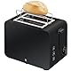 WMF Stelio Toaster 2 Scheiben Edelstahl, Doppelschlitz Toaster mit Brötchenaufsatz, Bagel-Funktion, 7 Bräunungsstufen, 900 W, Toaster edelstahl matt schwarz