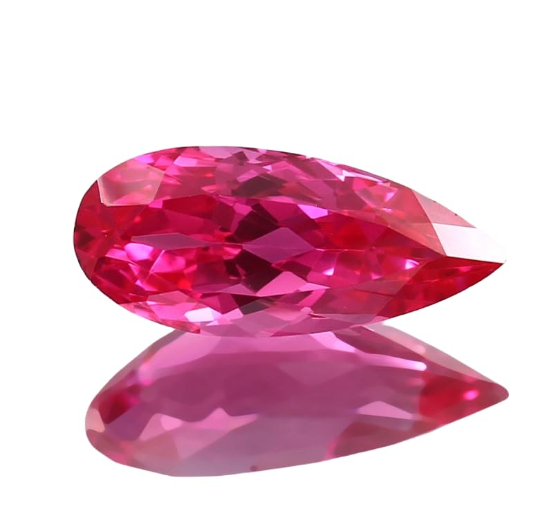 Saphir rose 9x8mm en poire facettée pour remplacer une pierre ou créer un bijou unique