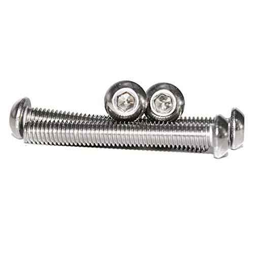 10 Stück M4 x 50 Flachkopfschrauben mit Innensechskant ISO 7380-1 Edelstahl A2