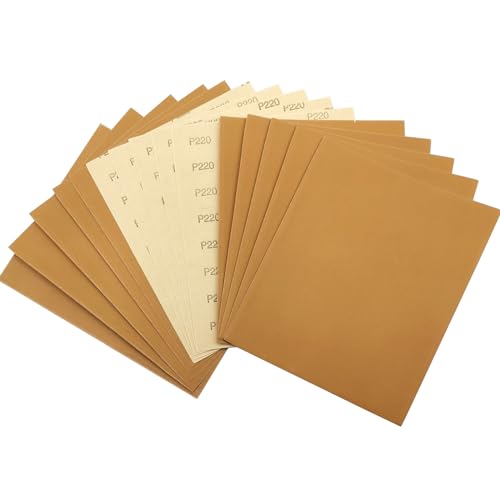 LYFJXX 9 x 11 Inch Gold Wet Dry Sandpaper Sheets,