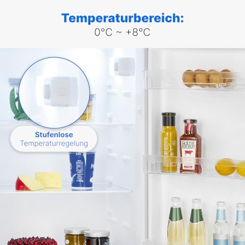 Bomann® Frigorifero Senza Congelatore 242L | 0°C ~ + 8°C | Frigorifero Grande 5 Ripiani | Frigorifero Silenzioso | Frigorifero Standard | Frigorifero Per Bottiglie | Frigorifero Intero Vs 7363 Nero - 4