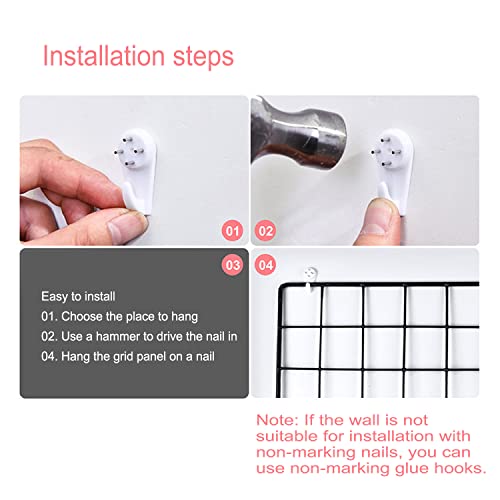 Zuokemy 4 Pieces Mounted Photo Grid Wall Grid Decorative Panels For Living Room, Bedroom, Office, Study, Etc. Photo Memo Display Grid Panels 12X12 Inches (White) #TOP5