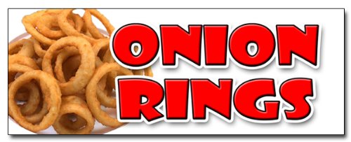 48" Onion Rings Decal Sticker deep Fried Vidalia Sweet Crispy Ring French Fries -  SIGNMISSION, D-48 Onion Rings