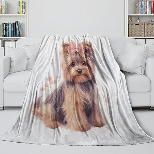 Couverture moelleuse Yorkshire Terrier le cadeau tendre pour réchauffer les cœurs