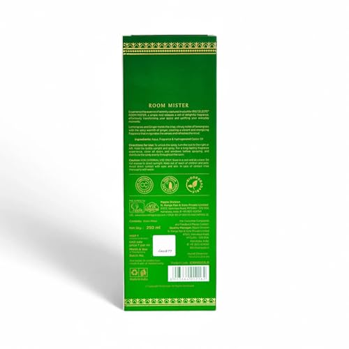 Image of IRIS Celeste Room Mister 250ml | Long-Lasting Room Freshener Spray with 1200 Sprays | Instant Home Fragrance for Living Room, Bedroom & Office (Lemongrass & Ginger)