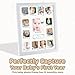 Collage Photo Frame for Baby First Year Keepsake, 12 Months Picture Frames for Baby Boy Girl Newborn 1st Birthday GiftsIdeas size 11 x 13 x 1 inch with 13 Slots for Home Decor in White Frame Wood