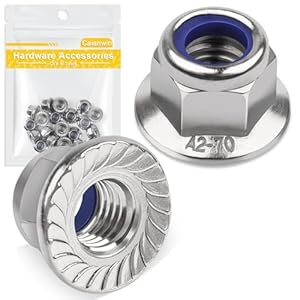 Caianwin 20 Stück Flanschmuttern M5