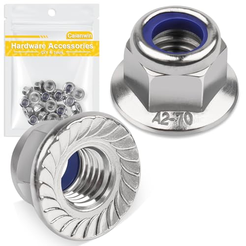 Caianwin 20 Stück Flanschmuttern M5