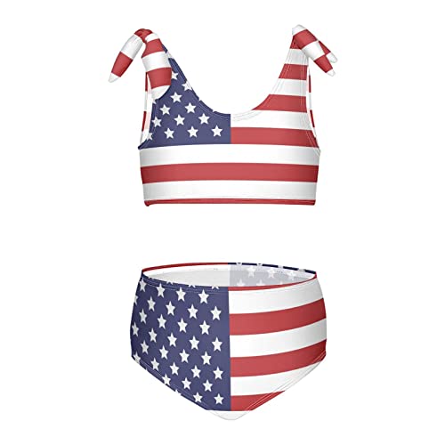 Image of CaTaKu Cute Hawaiian Girls Bathing Suit Toddler Girl Swimsuit Bikini Set for Girls Swimwear Two Piece Size 3-12T