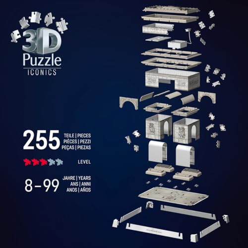 Puzzle 3D Arc de Triomphe Ravensburger 216 pièces avec socle LED - 4