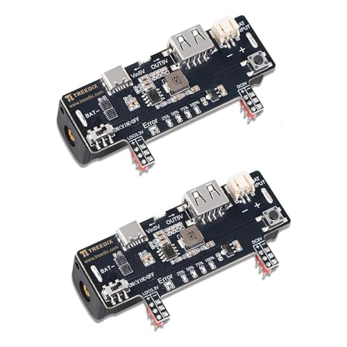 Treedix 2PCS �d�����W���[�� 3.3V 5�X MB102�u���b�h�{�[�h�p �o�b�e���[�P�[�X�t�� Arduino�Ή� (2)