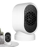 Escritorio con calentador de espacio, calentador eléctrico silencioso, calentador de escritorio portátil, calentador de mesa compacto con termostato ajustable, calentador de aire eficiente para uso en