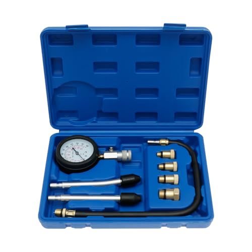 Kit de prueba de compresión, comprobador de compresión con adaptador M10 M12 M14 M18, medición 0-20 bar o 0 – 300 psi, medidor de compresión para coche, camión, coche, moto