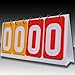 Flip Score Board Score Counter Multi Sports Scoreboard Table Score Flipper for Tennis Ball, Yellow Red