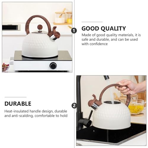 Bouilloire à thé sifflante 2,5L ergonomique pour la maison