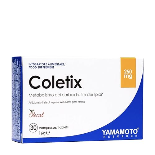 YAMAMOTO RESEARCH Coletix 30 Compresse, Integratore Alimentare con Estratto di Ulivo Olecol e Riso Rosso Fermentato, Sostiene il Metabolismo di Carboidrati e Lipidi e Supporta la Salute del Cuore