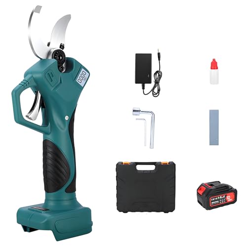 Enpvneer Tijeras podar Electricas, Tijera de Podar Electricas Cortador, Diámetro de Corte Máximo 40 mm/1.6 in (Ajustable), Cuchillas SK5, Interruptor de Seguridad, para Jardinería, Árboles Frutales