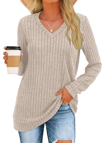 NORACORA Women's V-Neck Long-Sleeve Shirts - image 2