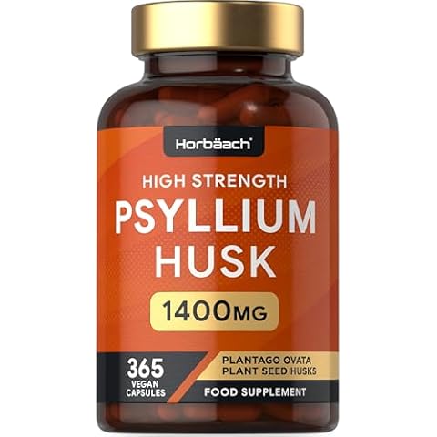 Psyllium Husk Capsules 1400mg by Horbaach Cover