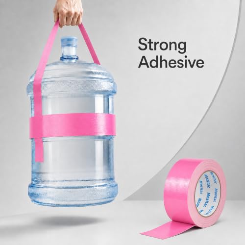 Image of Pink Duct Tape, 2 Rolls, 2 in x 30 yd, Heavy Duty Cloth Tape