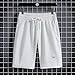 Men's Casual Shorts Lightweight Everyday Wear Breathable Loose Fit Two Layer Design Versatile Summer Fashion White