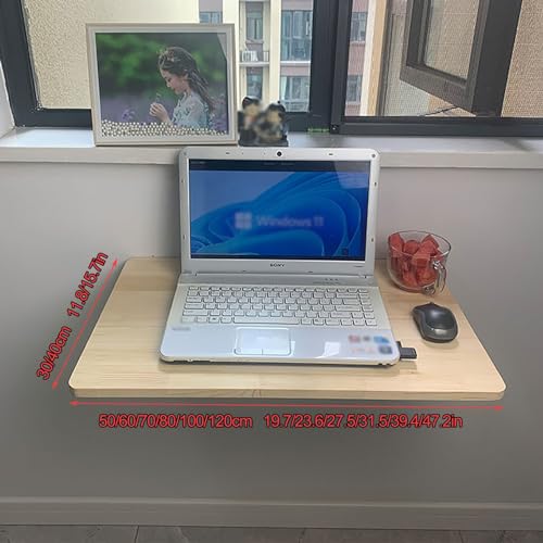 Design à abattants pour ce bureau compact mural et table flottante 60 x 40 cm