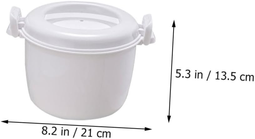 Cabilock 2pcs Simple Rice Cooker Microwave Insulated Rice Cooker Food Container Large Capacity