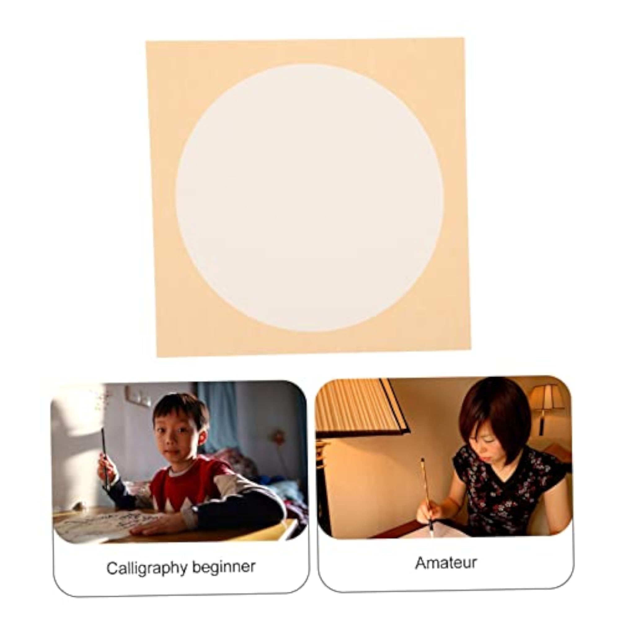 Practice Rice Paper Round Card for Calligraphy