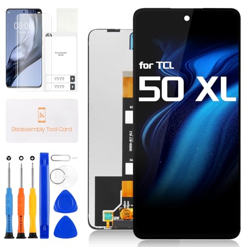TCL 50 XL 5G �X�N���[�� �����p TCL 50XL 5G LCD �f�B�X�v���C TCL 50 XL LCD �X�N���[�� �f�W�^�C�U�[ �^�b�`�X�N���[�� T702W T702M �K���X�p�l�� �Z���T�[ �A�Z���u�� �C���c�[���t�� 6.8�C���`