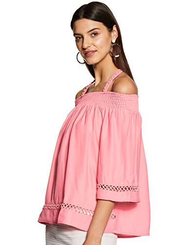Image of Marie Claire Women's Solid Regular Fit Blouse